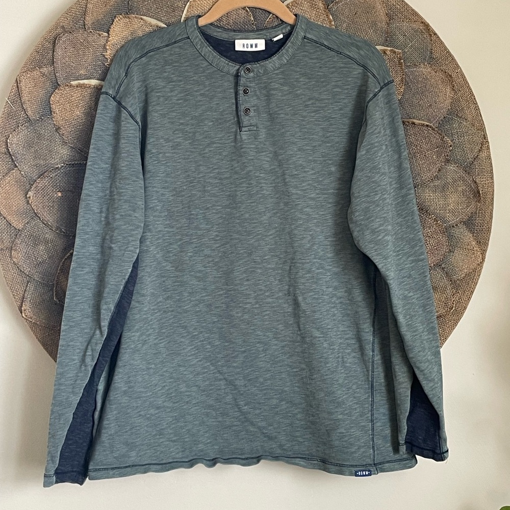 ROWM Men’s Long Sleeve Henley Shirt